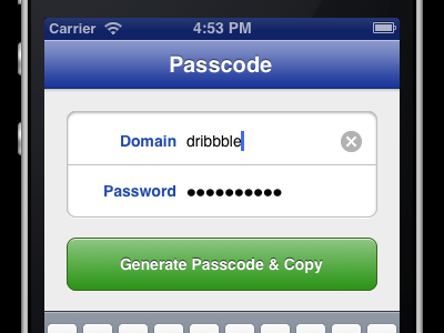 Passcode for iOS app ios iphone mobile passcode