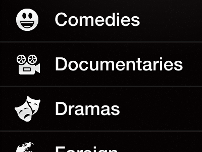 Netflix Mockup Genres View