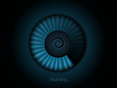 Loading Icon for an air transport company app