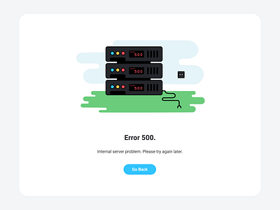 500 Error Page 500 error illustration internal page problem server server error ui ux