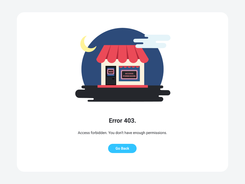 403 error page design