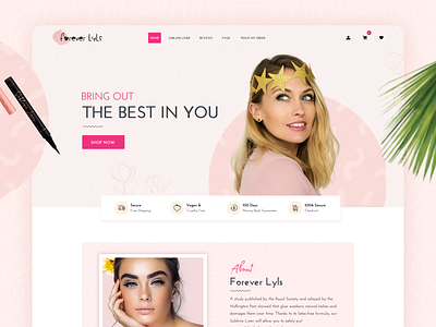 Beauty, Cosmetics - Ecommerce Website Design