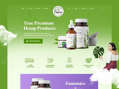 CBD products - Homepage design canabis website cannabis cannabis design cbd cbd products website cbd website marijuana organics organicskincare