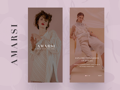 Fashion app UI