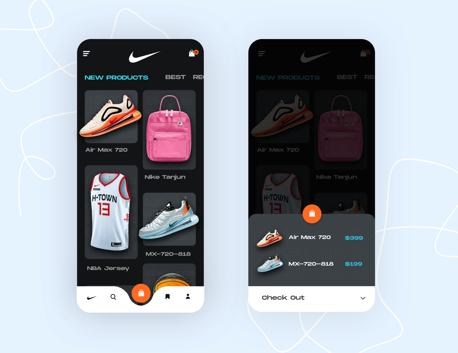 Nike app UI Exploration by Chirag Bactor on Dribbble