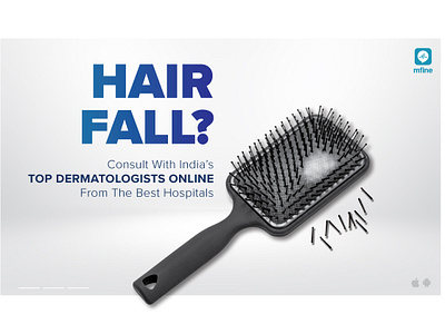 Hairfall banner dermatology doctors online illustrator photoshop