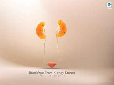 Break Free Kidney Stone general physician illustration kindly stone orange photoshop