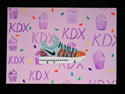 KD X basketball canvas creative graphic handmade illustration nba nike