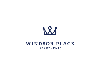 Windsor Place logo concept branding crown logo minimal royal