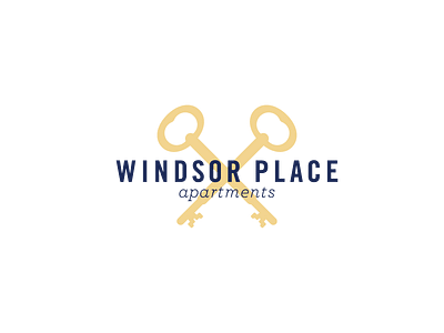 Windsor Place logo concept 2 apartment branding key logo royal