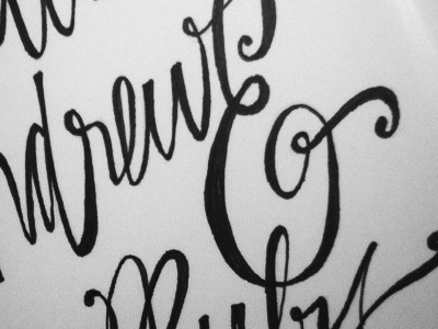 MA&R type sculpture calligraphy hand drawn lettering