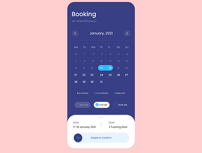 Calendar UI , booking booking calendar ui