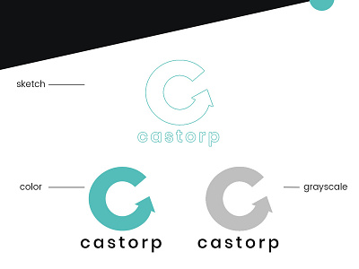 Logo design for startup company "Castorp" brand and identity flat flatdesign logo logo design modern serbia sophisticated startup logo