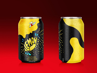 Student project - Redesign "7up" limited edition can can design cheerful illustration limited edition packagingdesign playful