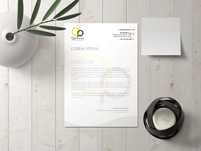 Logo and letterhead design for a Serbian company elegant flatdesign letterhead logo logo design minimal mockup