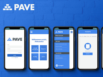 Test project -"PAVE GROUP" - icons/mobapp design