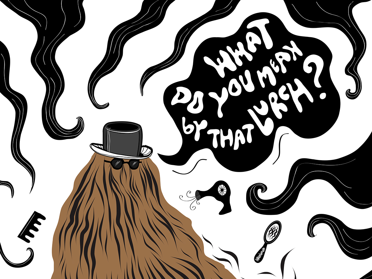 Download Illustration inspired by Addams Family show - Cousin Itt by Aleksandra Stepanov on Dribbble