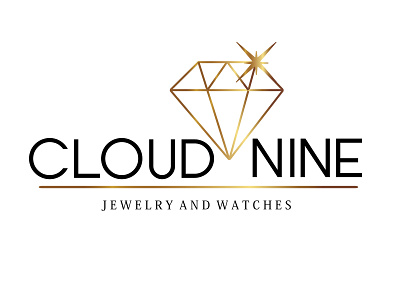 Logo design for American jewelry brand - Cloud Nine american designer diamond gold graphicdesign graphicdesigner jewelry logo logodesign vector