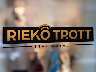 Logo design for "Reiko Trott" - Stay Royal brandidentity branding corporate design gold graphicdesign logo design mockup modern sophisticated vector window