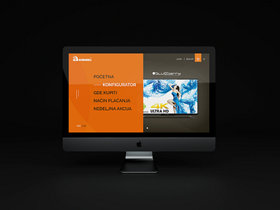 Redesign of Emmi website design graphicdesign landingpage minimal modern orange sophisticated uidesign webdesign