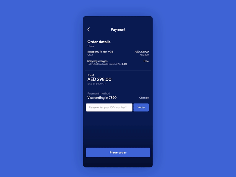 Daily #002 - Credit card checkout