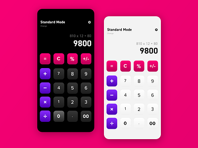 Daily #004 - Calculator app calculator calculator app calculator ui clean dailyui flat golden ratio minimal mobile app mobile ui modern pink ui ux