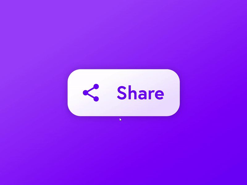 Daily #010 - Social Share Button adobe xd button animation button design clean concept dailyui micro interaction micro interactions minimal share button ui ux