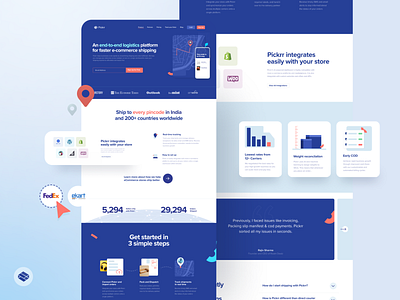 E-Commerce & Logistics Landing Page 📦