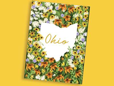 Ohio Wildflowers Illustration