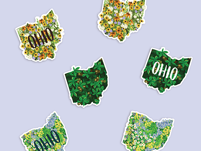 Ohio Shaped Stickers