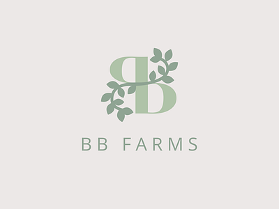 BB Farms Logo b b monogram bb brand branding environmental farm farming farms growth initials leaves letter b logo nature olive olives plant plants vines