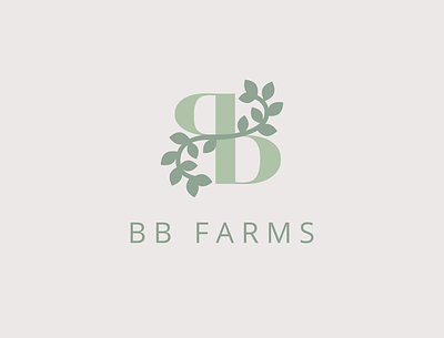 BB Farms Logo b b monogram bb brand branding environmental farm farming farms growth initials leaves letter b logo nature olive olives plant plants vines