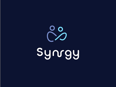 Synrgy Recruiting Logo agency balance brand branding graphic design hire hiring illustration infinity infinity sign job job search logo person recruiter recruiting staffing synergy synrgy