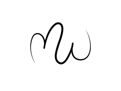MW Logo black and white branding branding design design initials logo logo mw
