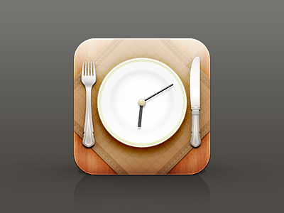 Clockwork Dish - Restaurant icon series (2/3) clock dish icon ios