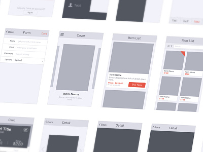 Wireframe Kit (wip) iphone kit mobile ui wireframe