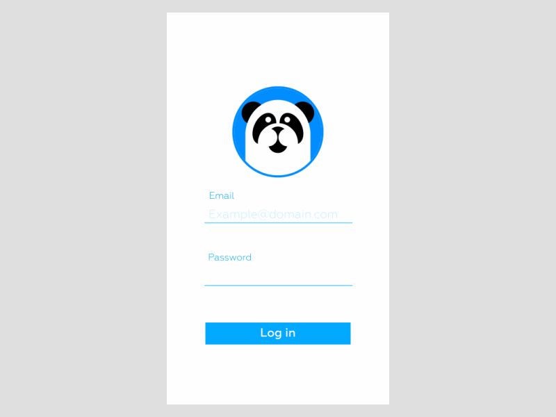 Daily UI Challenge #1 - Login screen animation challenge clean daily ui dailyui dailyui 1 dayone login screen panda