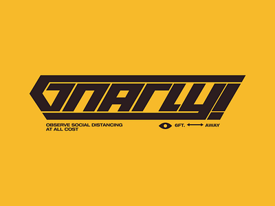 Gnarly! Logotype Tee design logo type typography vector