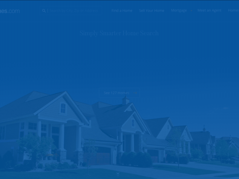 Homes.com - Desktop Onboarding ui ux web design