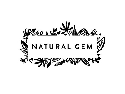 Natural Gem candle logo design natural