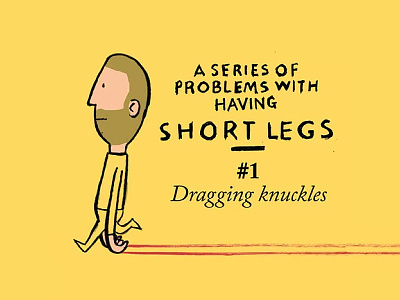A Series of Problems of Having Short Legs comic illustration short legs type