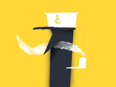 The Smoking Sailor iluustration sailor smoking