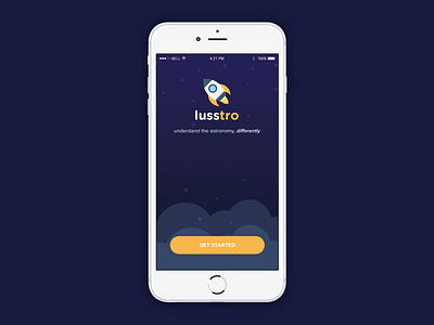 Lusstro Mobile App blue mobile app space themed
