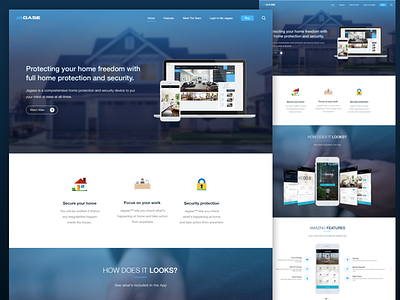 Jagase Landing Page blue flat ui landing page