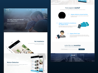 Jagase Landing Page blue flat ui landing page