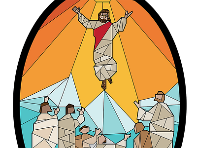 Jesus Ascension Stained Glass ascending easter humor jesus stained glass
