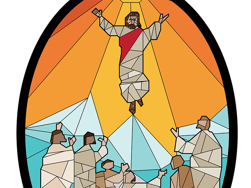 Jesus Ascension Stained Glass by Jennifer Gaskin on Dribbble