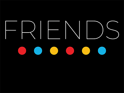 Friends Minimalist Poster humor logo tv typography