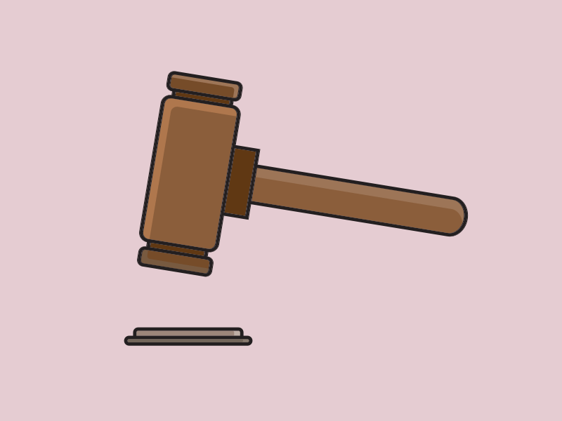 My Month In Icons: Day 13 -- Gavel 30 day challenge 30 days of animation animation design gif highlight icon iconography illustration law legal linear shadow vector