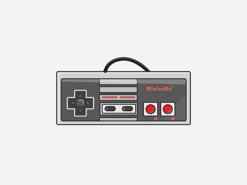 My Month In Icons: Day 17 -- Original NES Controller 30 day challenge 30 days of animation animation gaming gif highlight icon iconography illustration linear nintendo retro shadow technology vector